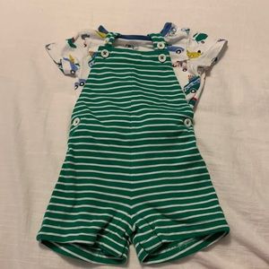 Baby boden summer overall short set 3-6 months